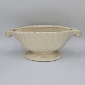 Shawnee Pottery Oval‎ Ribbed Cornucopia Laurel Wreath Console Planter